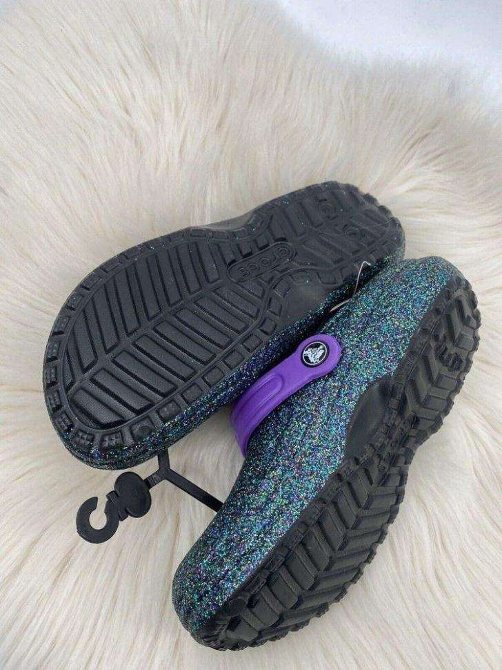 Жіночі Crocs утеплені Classic Glitter Lined Clog k Starry Skies — фото 4