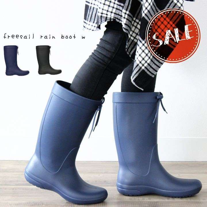 Жіночі гумові чоботи Crocs Women's Freesail Rain Boot Navy Blue — фото 5