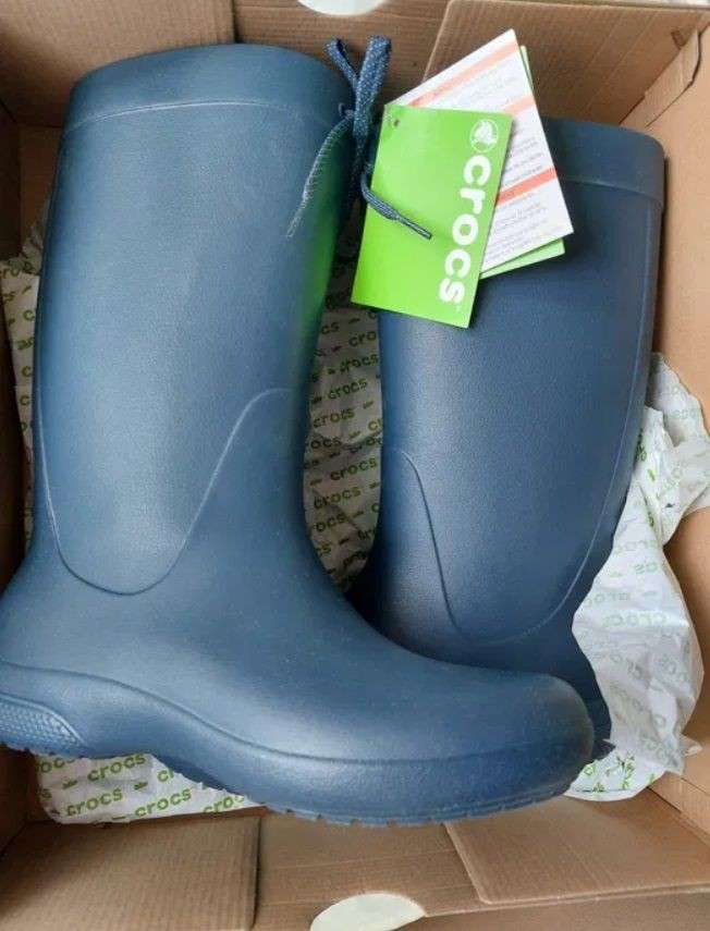 Жіночі гумові чоботи Crocs Women's Freesail Rain Boot Navy Blue — фото 9