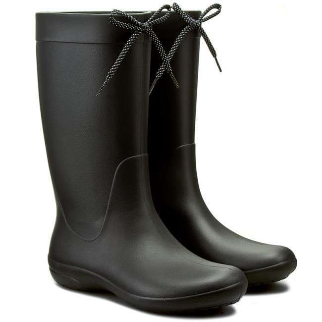 Жіночі гумові чоботи Crocs Womens Freesail Rain Boot Black — фото 1