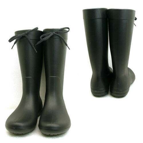 Жіночі гумові чоботи Crocs Womens Freesail Rain Boot Black — фото 3