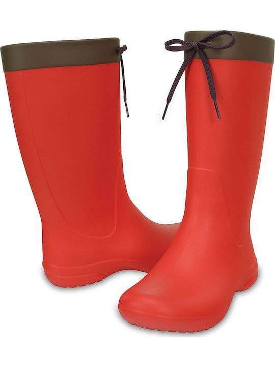 Жіночі гумові чоботи Crocs Womens Freesail Rain Boot Flame Red