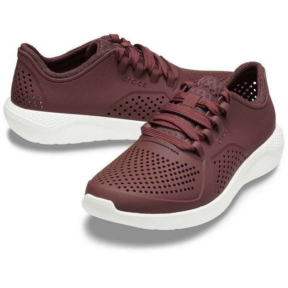 Жіночі Crocs Кросівки Пейсер Literide Pacer Burgundy/White — фото 12