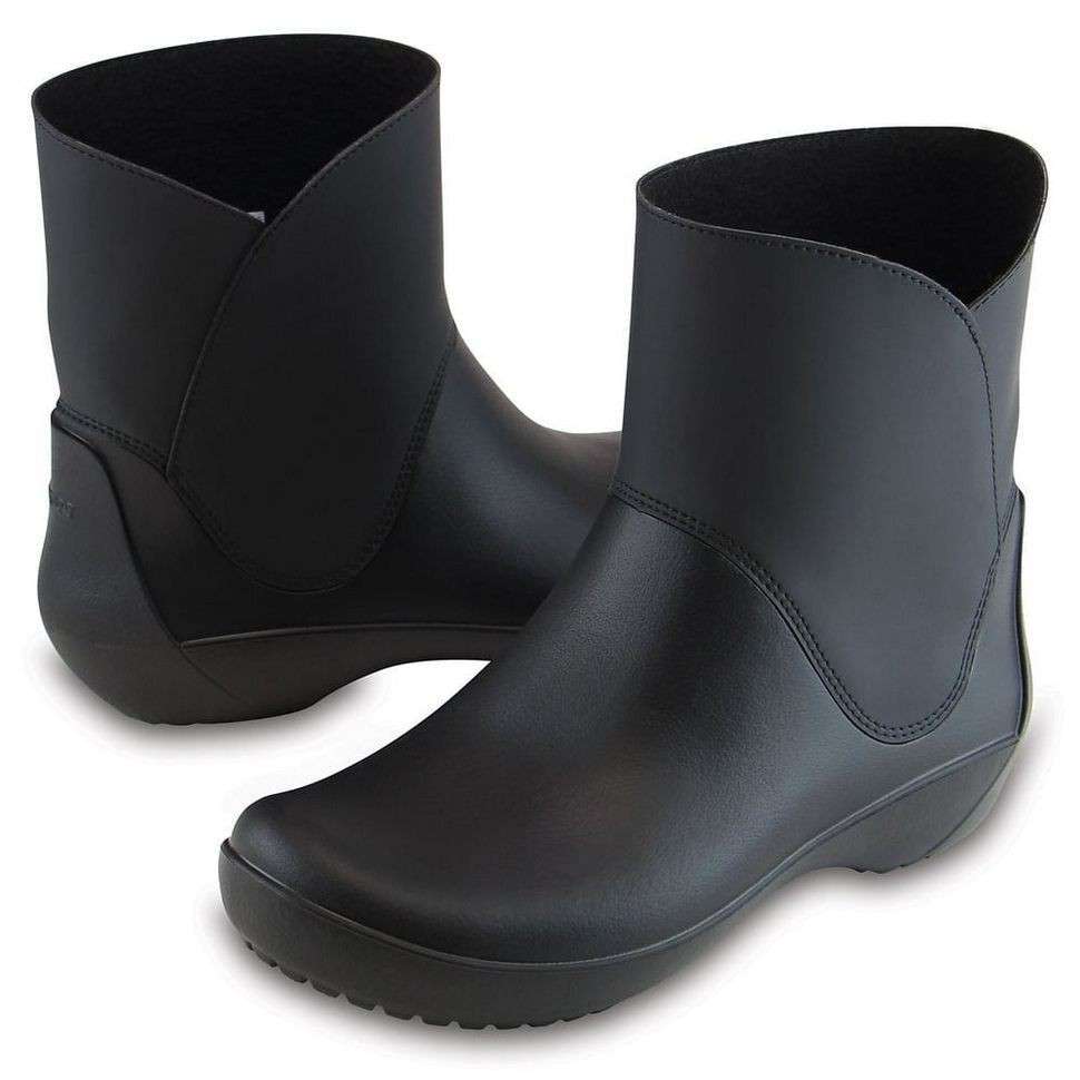 Жіночі гумові чоботи Crocs Rainfloe Boots Black — фото 1
