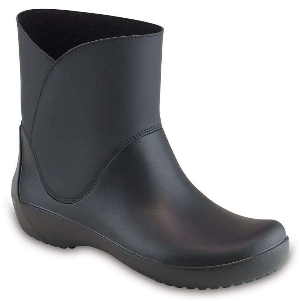 Жіночі гумові чоботи Crocs Rainfloe Boots Black — фото 5