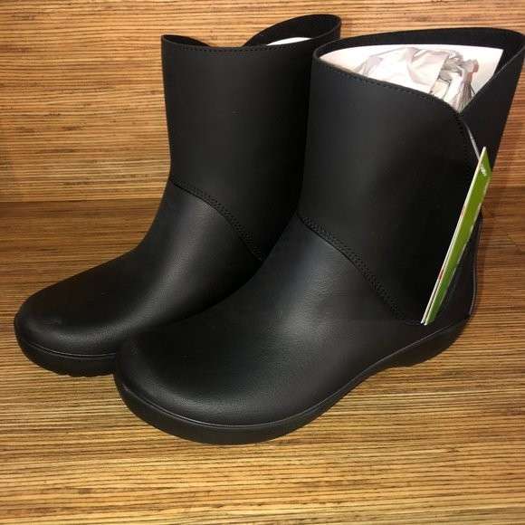 Жіночі гумові чоботи Crocs Rainfloe Boots Black — фото 6