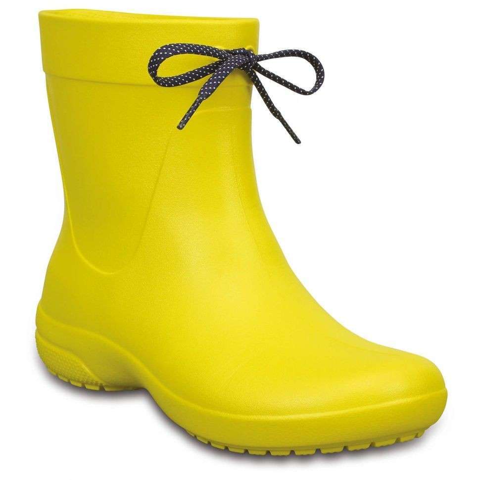 Crocs Жіночі гумові чоботи Freesail Shorty Rain Boot Yellow Lemon — фото 2