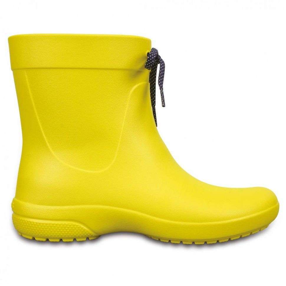 Crocs Жіночі гумові чоботи Freesail Shorty Rain Boot Yellow Lemon — фото 3