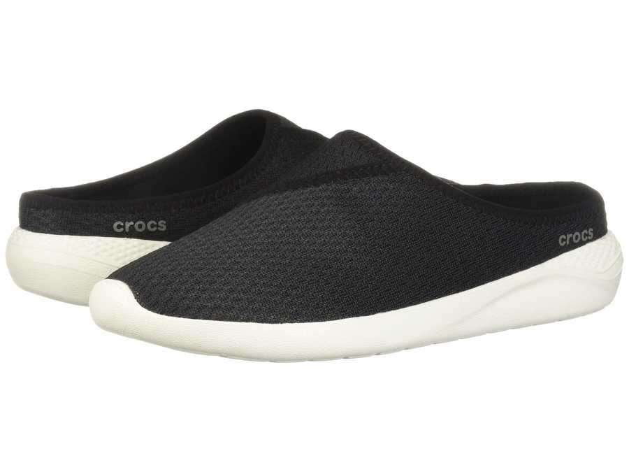 Дитячі Crocs-кросівки для дівчинки Crocs Women's LiteRide™ Mesh Mule Black White — фото 2